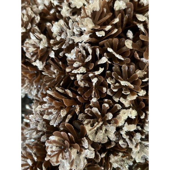 Faux Pine Cone Star Xmas Tree Topper lodge cabin farmhouse style woodsy 12x12 - Picture 6 of 7